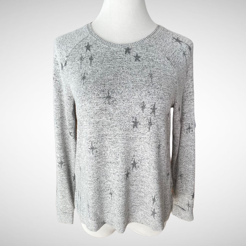 Soma Soft Crewneck Long-Sleeve Sweater with Stars Design